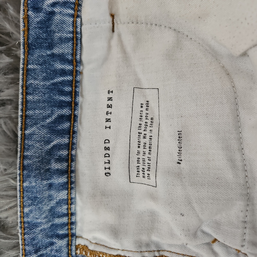 Gilded Intent Distressed Mid Rise Jean Shorts - Picture 7 of 10